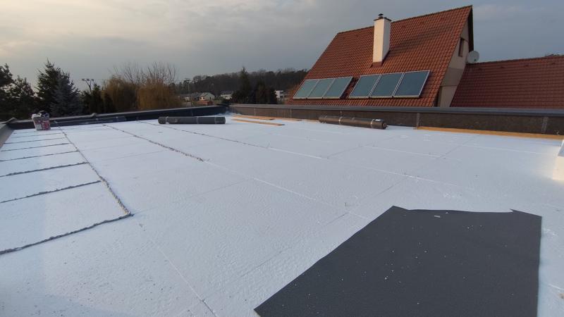 Zateplení ploché střechy, příprava pod fólii